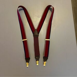 CAS Germany Stylish Red and Brown Men's Suspenders with Clips